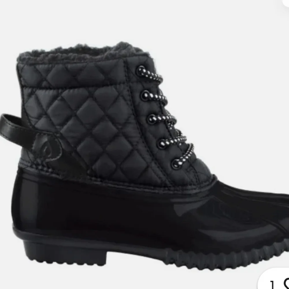 Sporto Ladies'Duck Boot Water Repellant, Black, New in Box